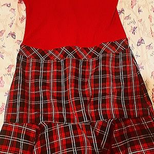 Red Plaid Comfy Dress